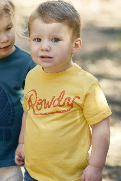 kid's tee rowdy - yellow