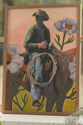 retro rodeo cowboy poppy print | el baker