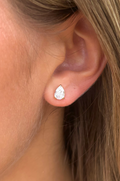 emily studs - pear cut