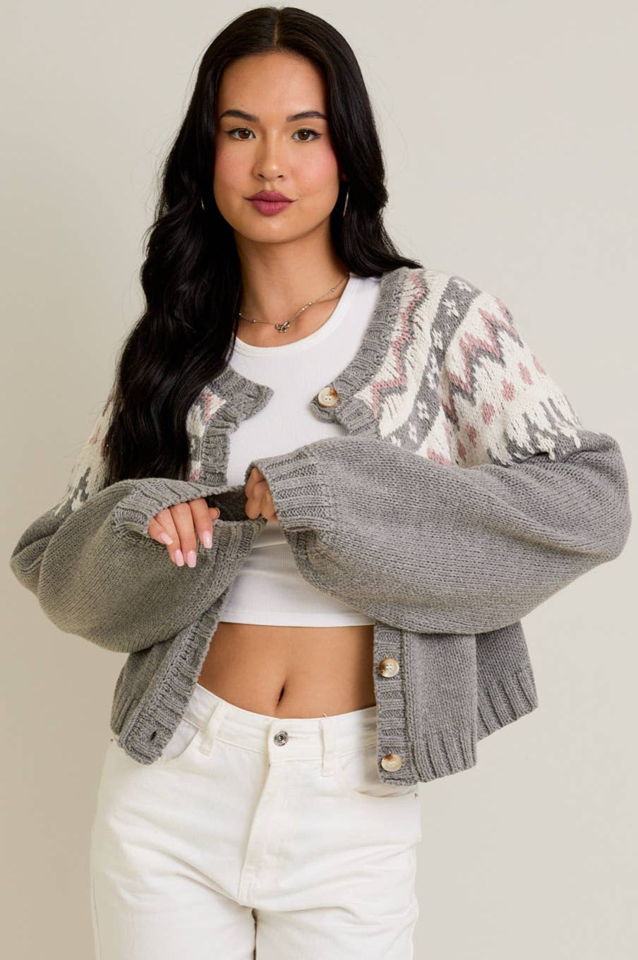 chandler cardigan - brown (FINAL SALE)