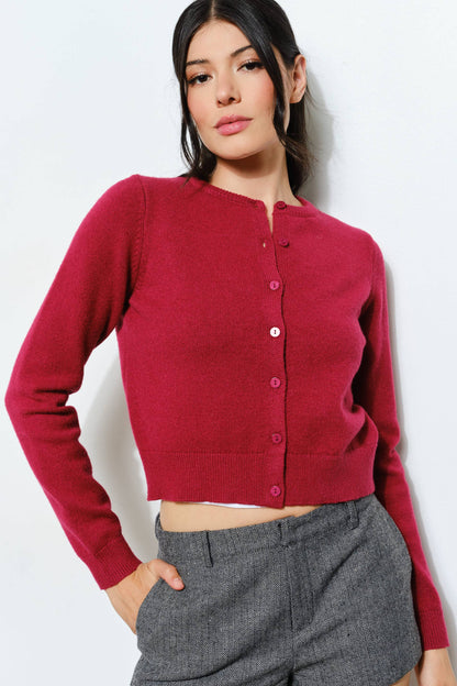 devyn cardigan - burgundy