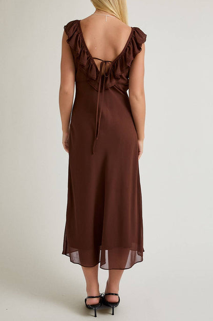 sutton dress - brown