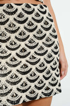 joni skirt - black & ecru (FINAL SALE)