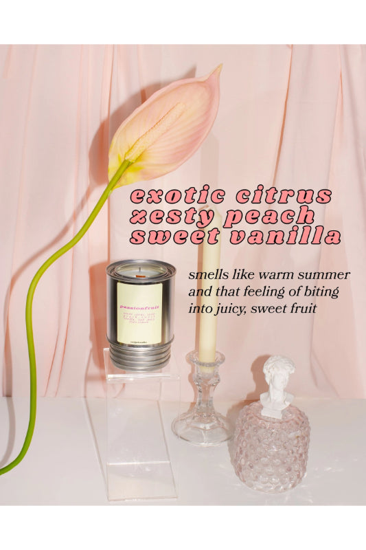 passionfruit | exotic citrus, zesty peach, sweet vanilla candle