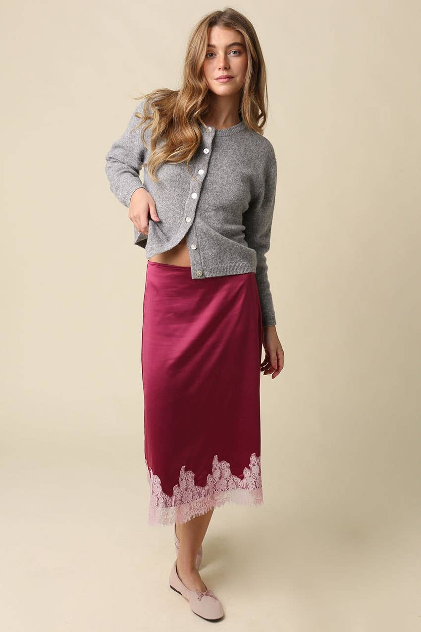 lois skirt - burgundy