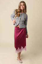 lois skirt - burgundy
