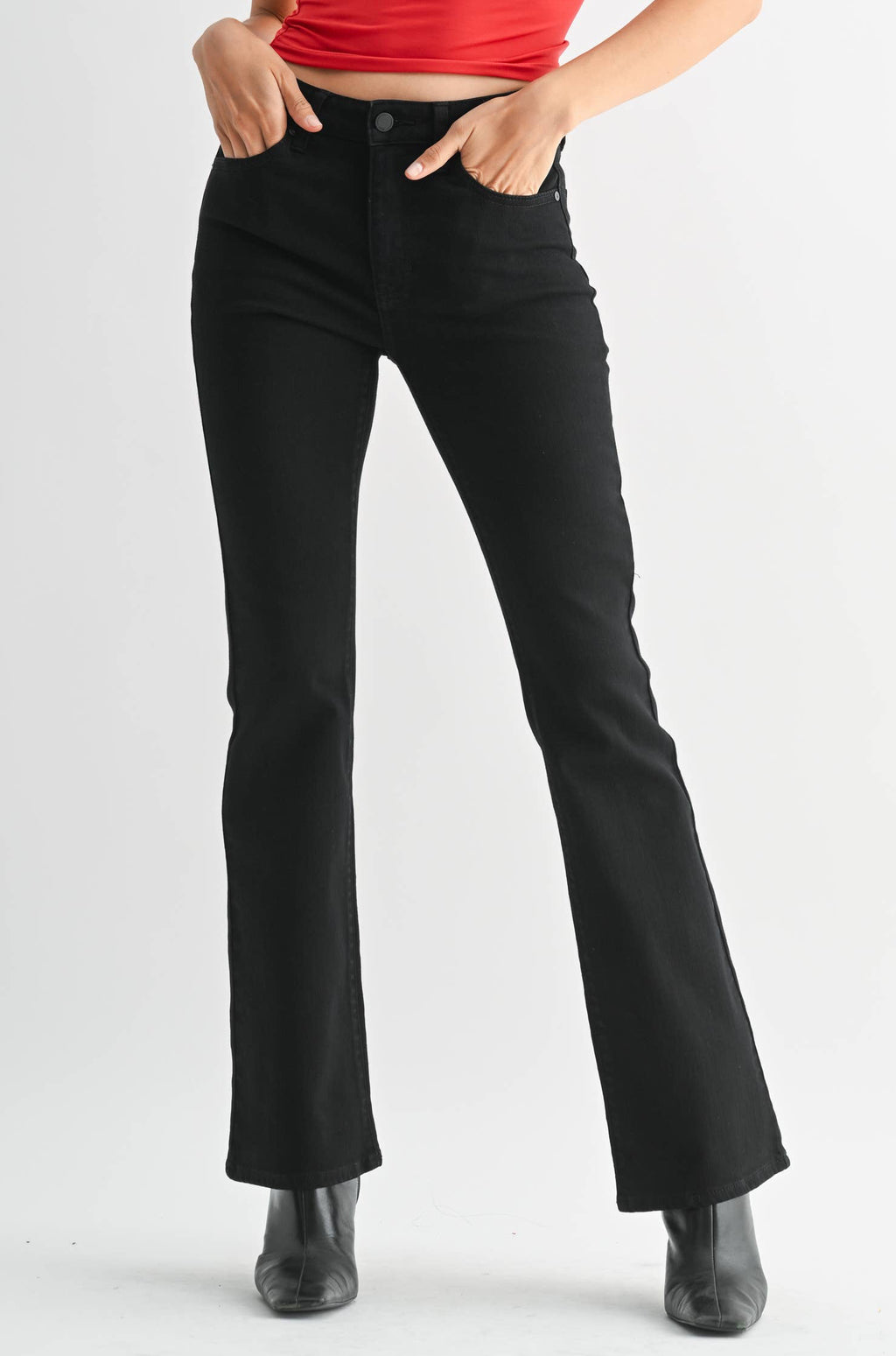 emma bootcut jean - black