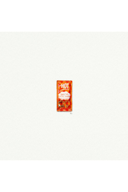tiny watercolor print - taco bell hot sauce