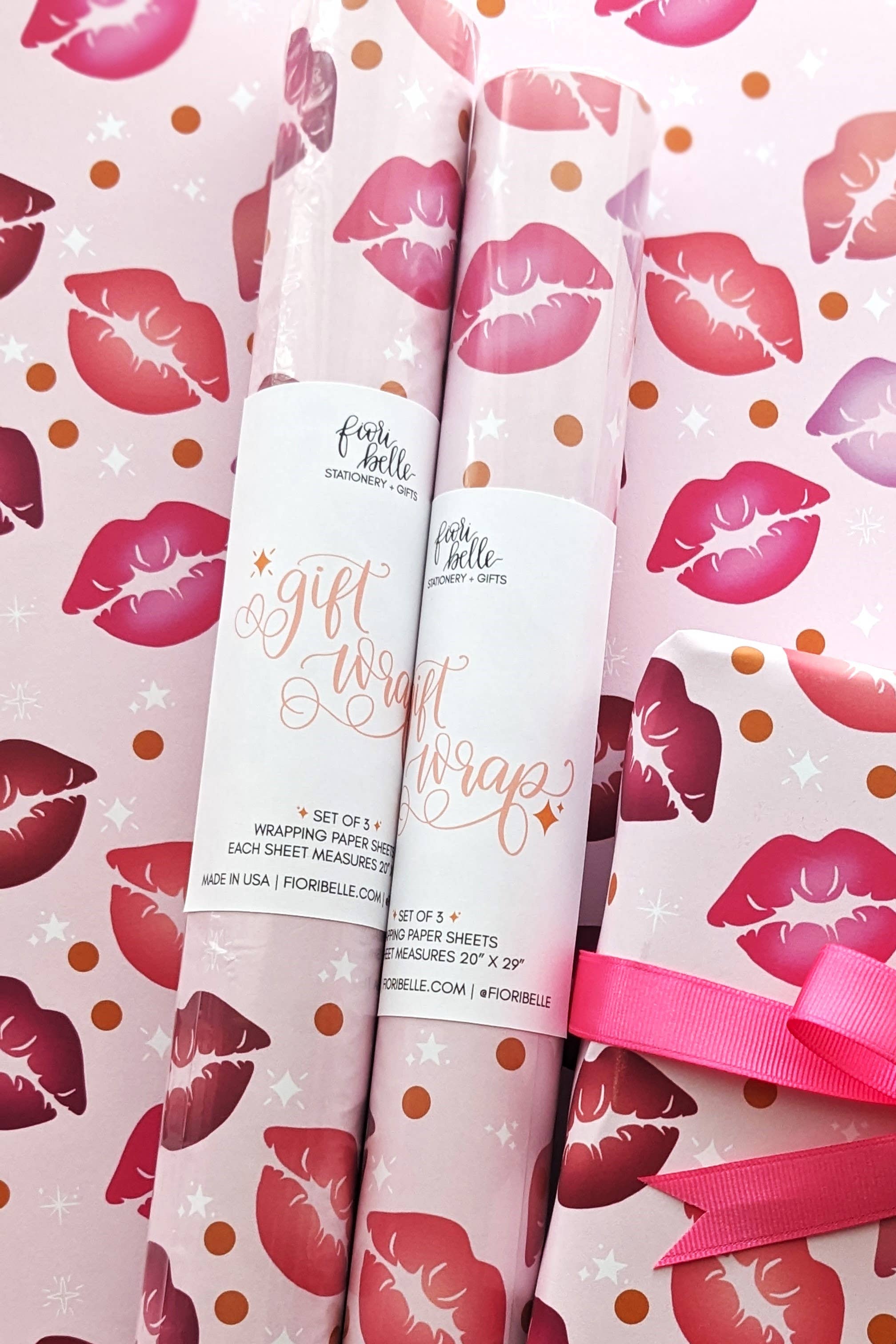 kiss print - wrapping paper (FINAL SALE)
