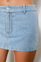 nią micro skort - light denim