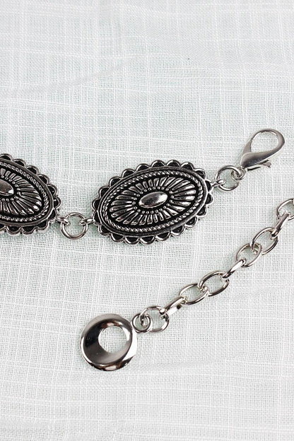 montana chain belt- antique silver