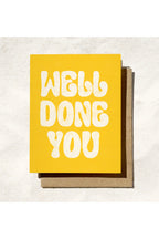 well done you