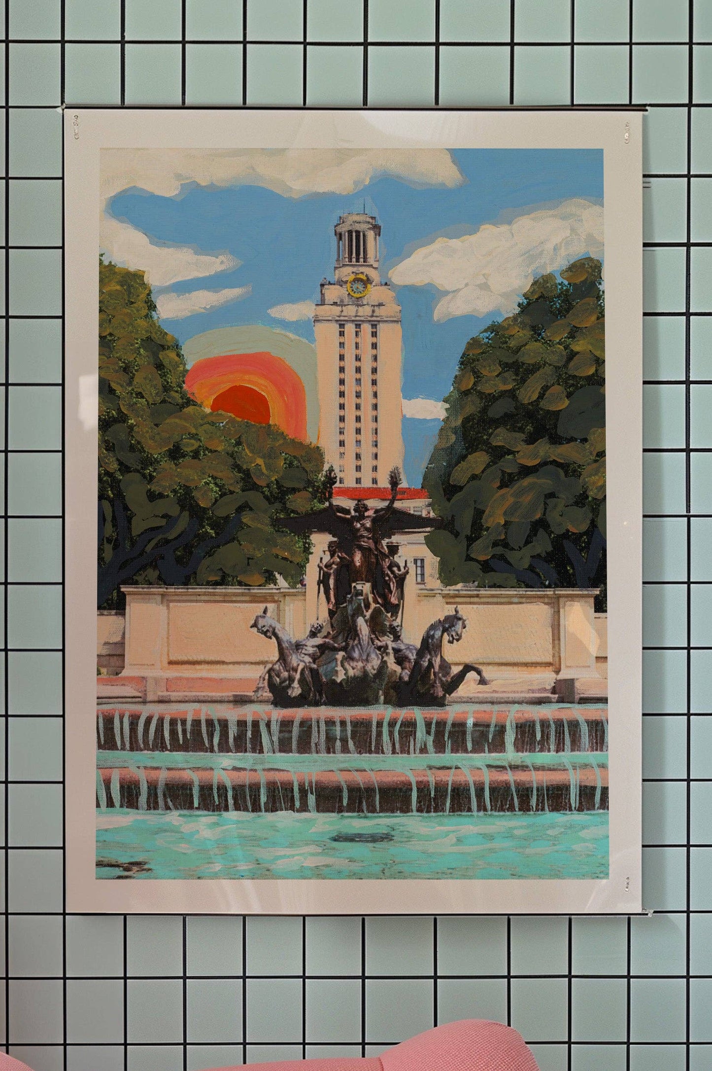 UT Austin Longhorn Rainbow Print | El Baker