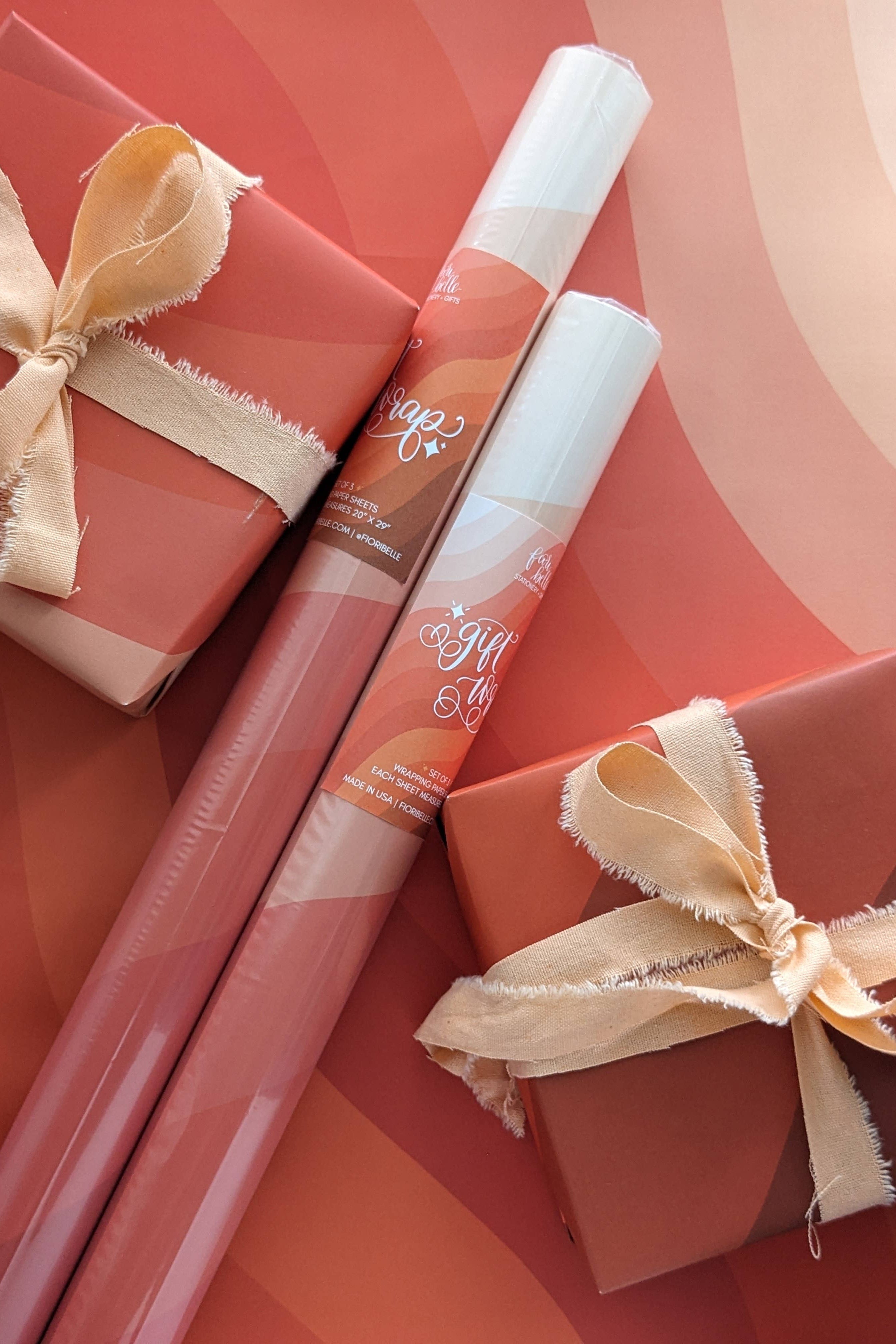 retro stripes - wrapping paper