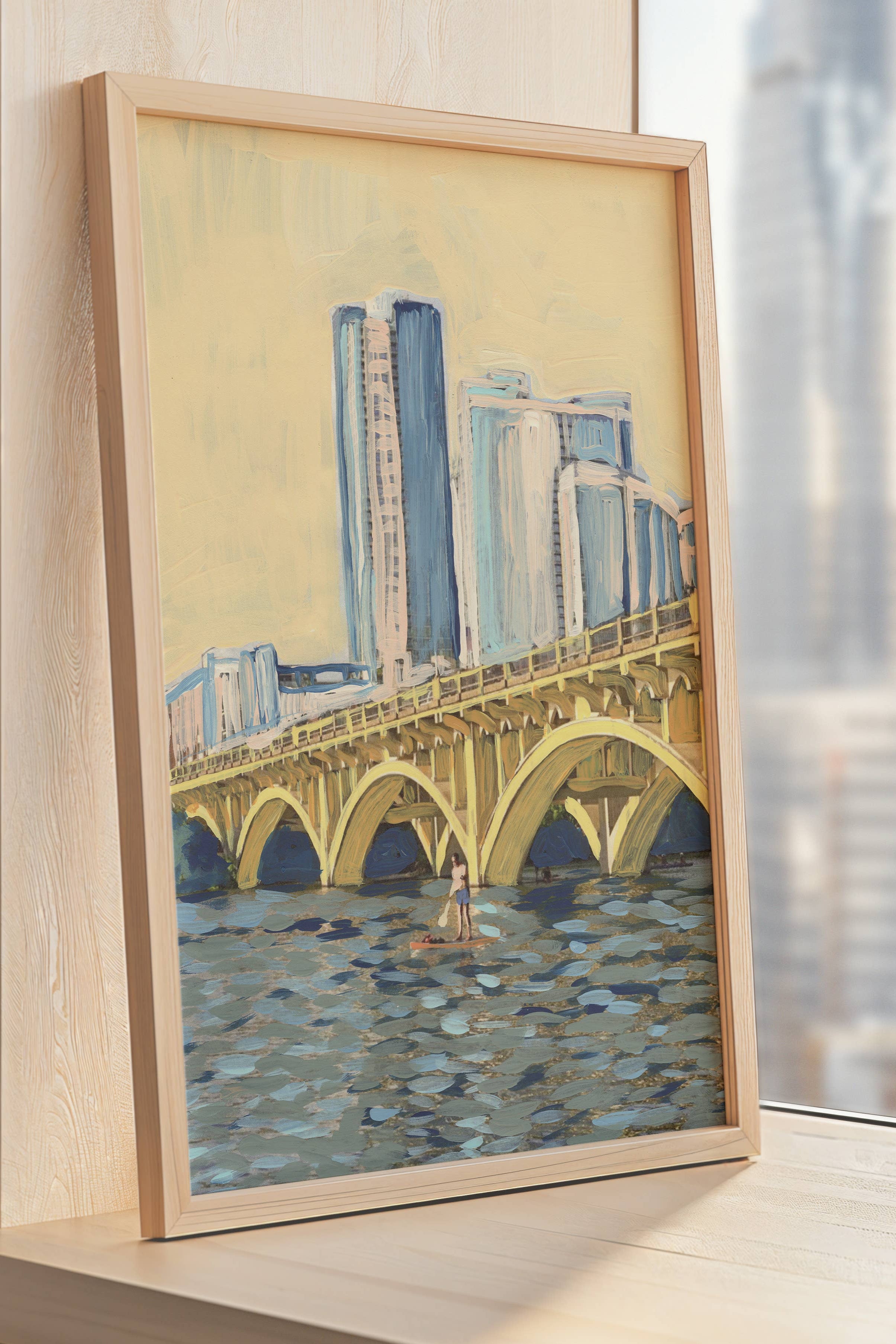 austin lady bird lake sup print | el baker