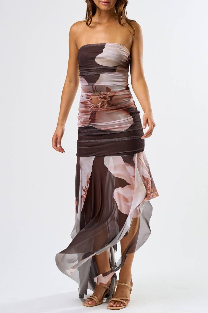 aurora dress - brown