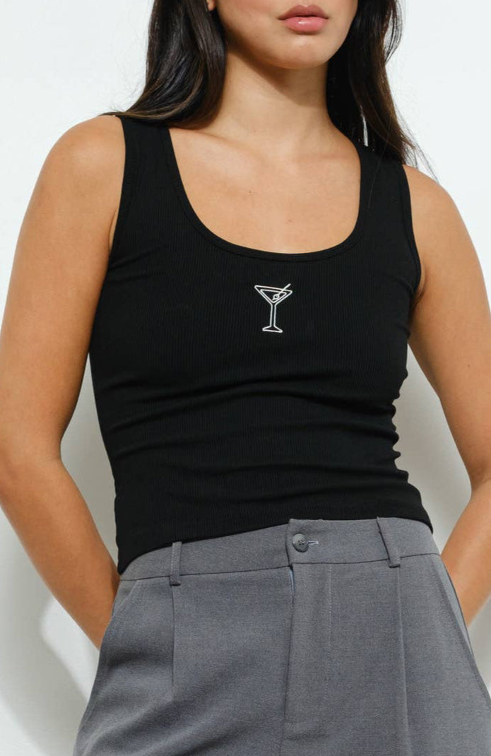 martini tank - black