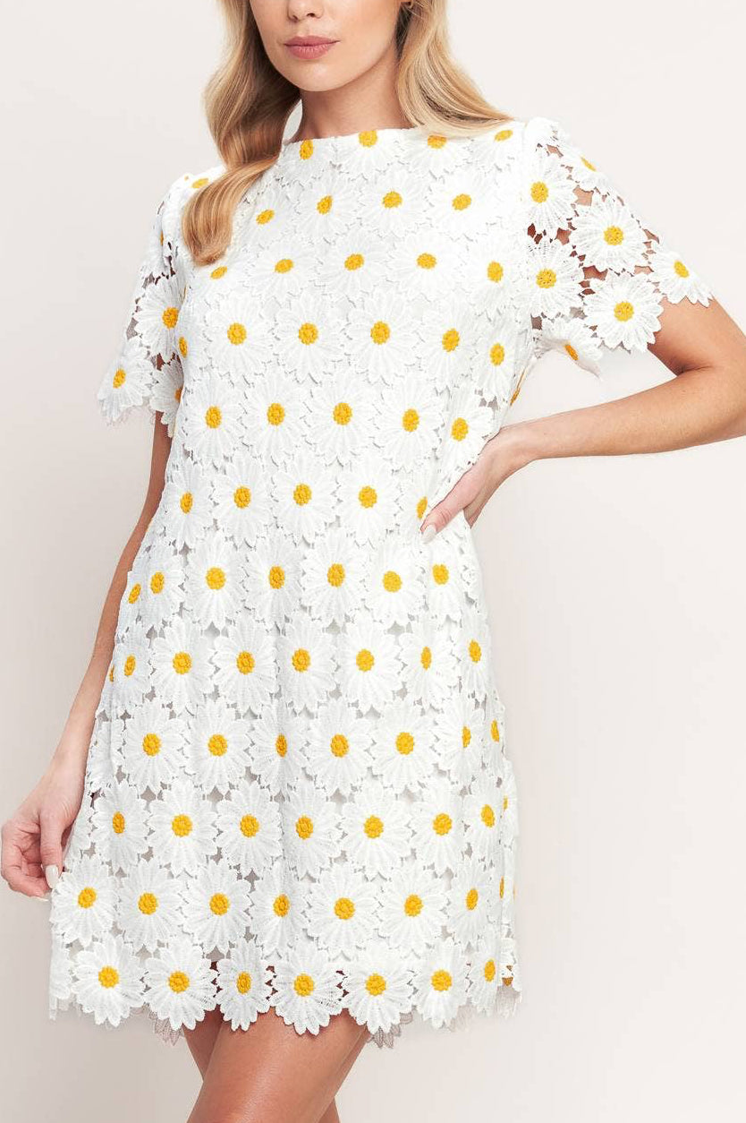 marguerite dress - white