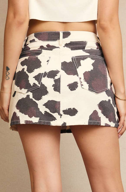calhoun skirt - cream & brown
