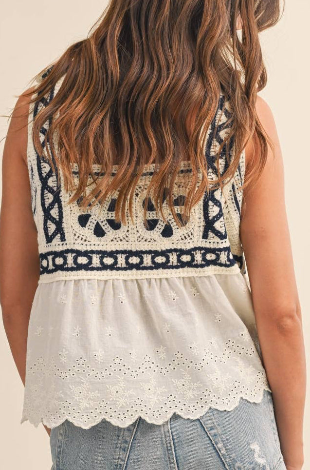 finley tank - cream