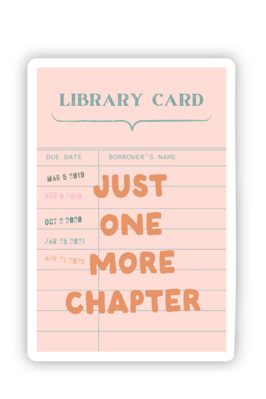 just one more chapter sticker