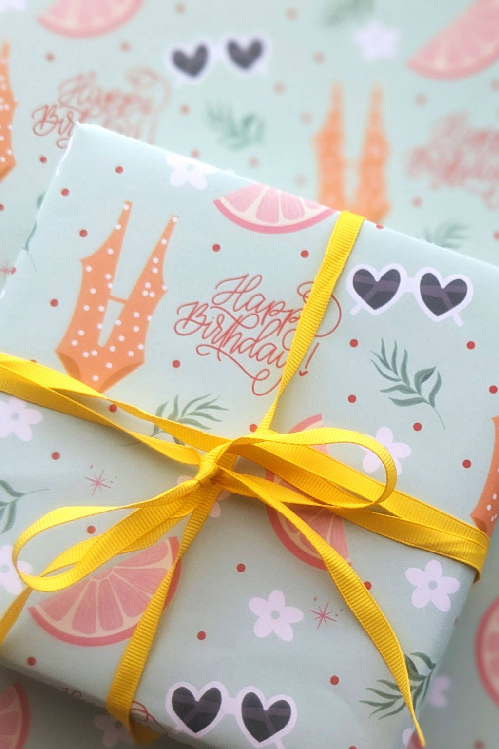 beach babe birthday - wrapping paper