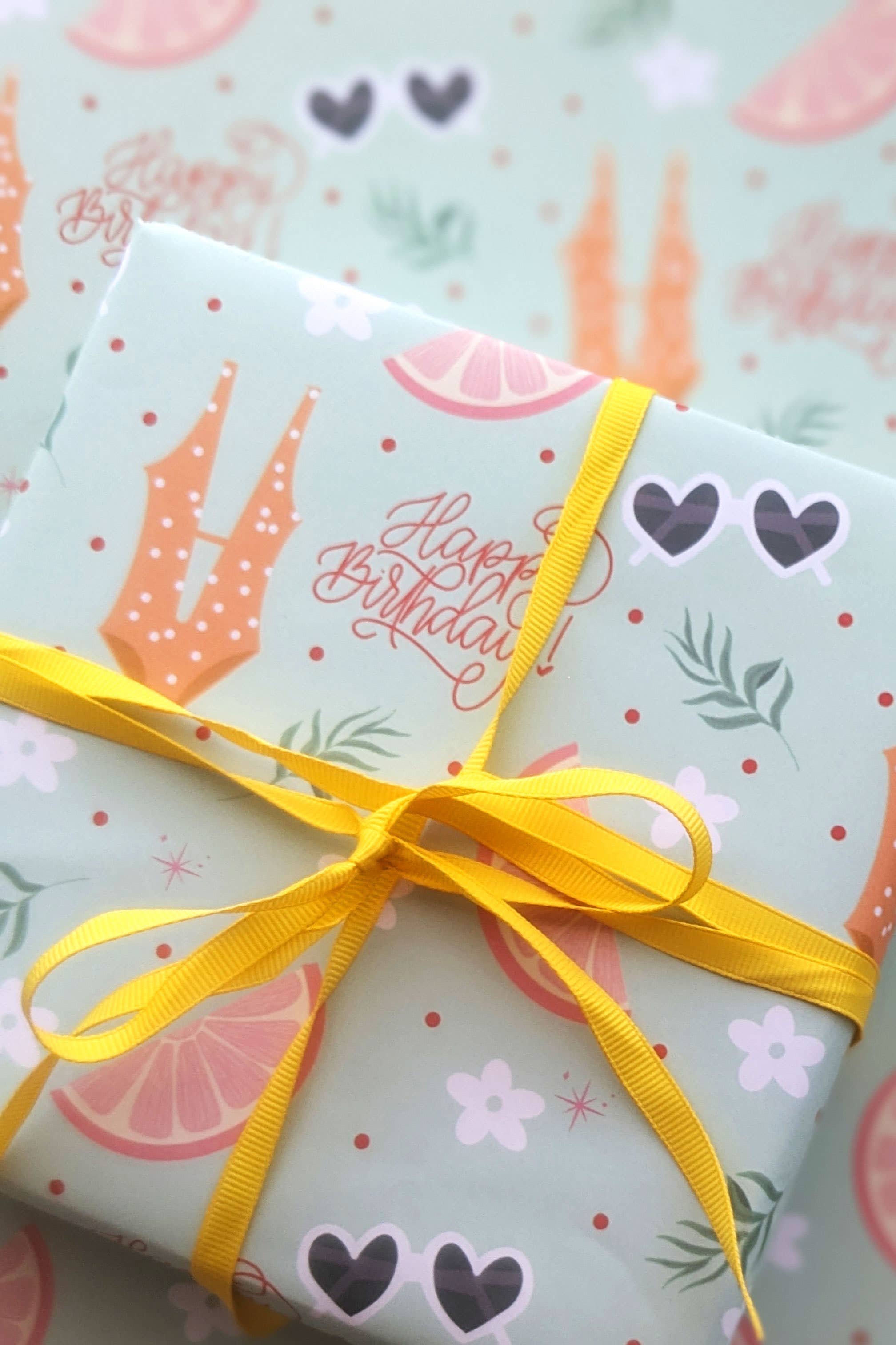 beach babe birthday - wrapping paper