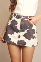 calhoun skirt - cream & brown