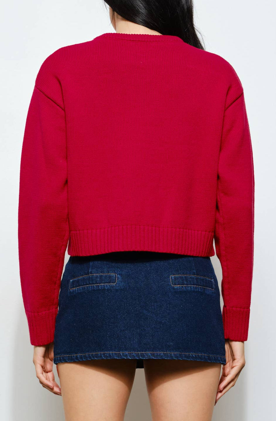 banana sweater - red