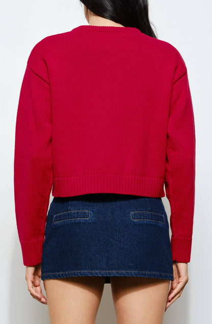 banana sweater - red