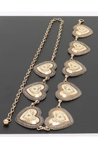 chain of hearts belt  - gold