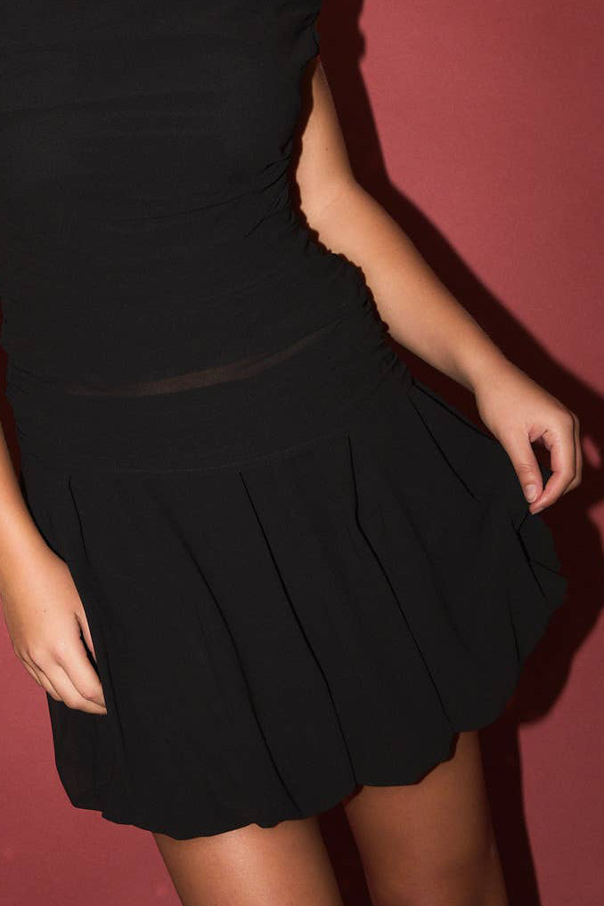 blair bubble skirt - black