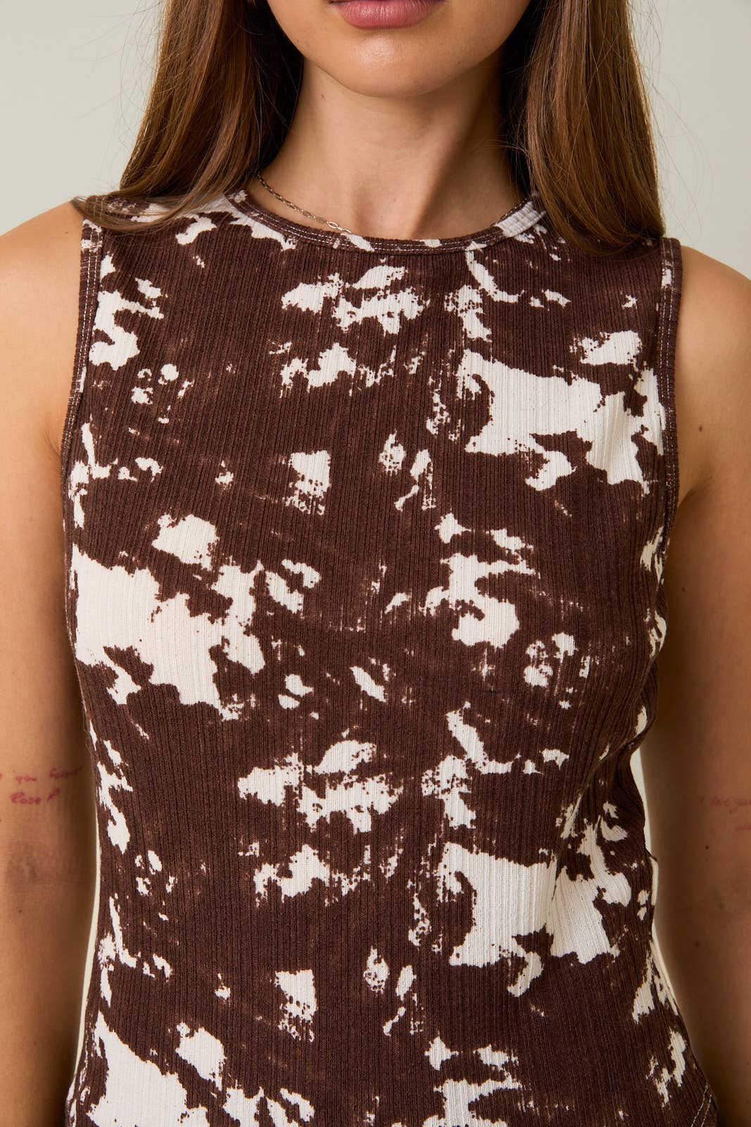 greta tank - brown