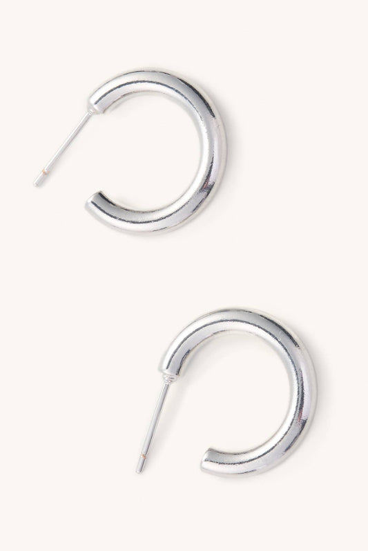 tessa tube hoops - silver