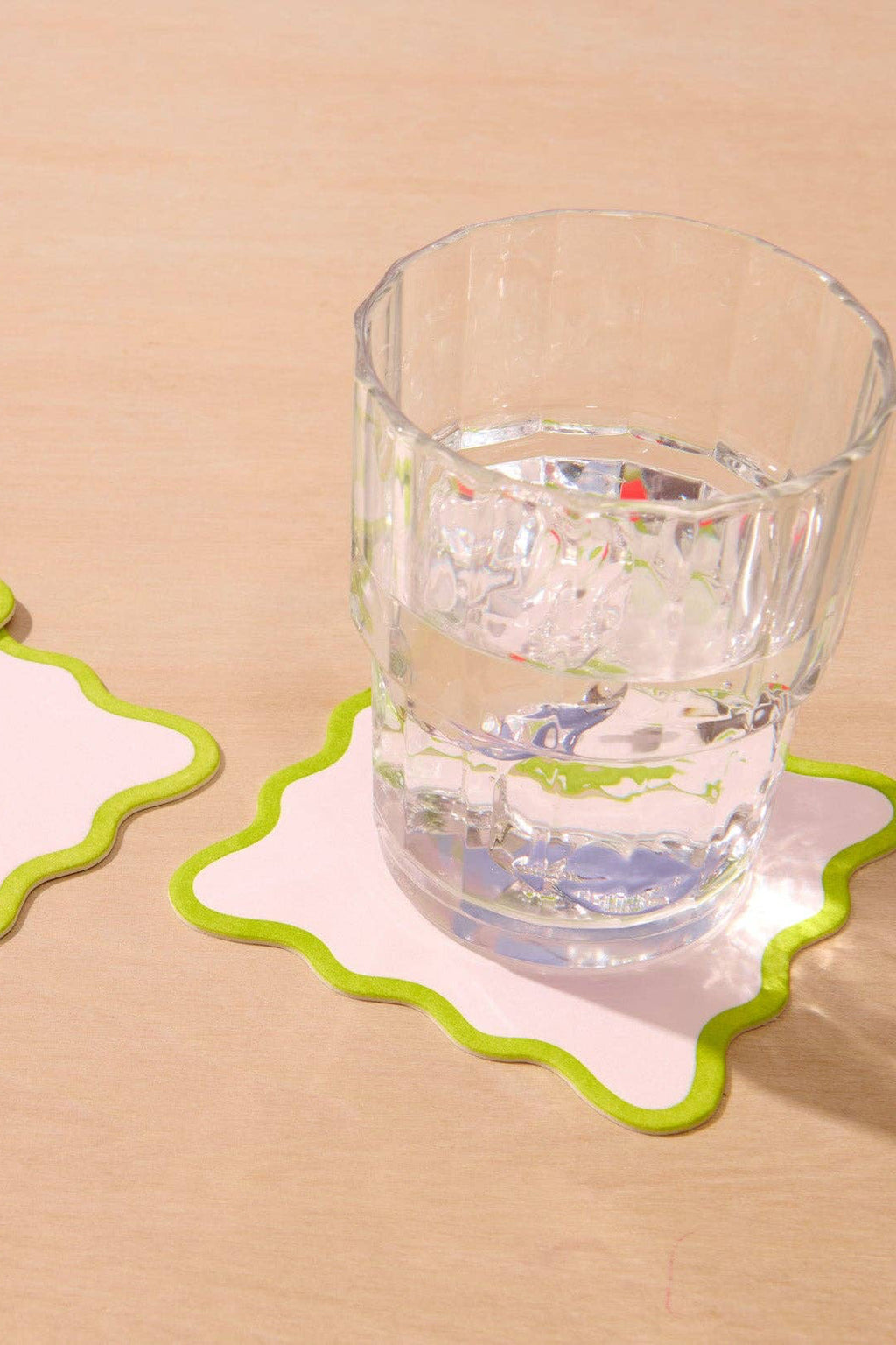 crudité letterpress coasters - olive