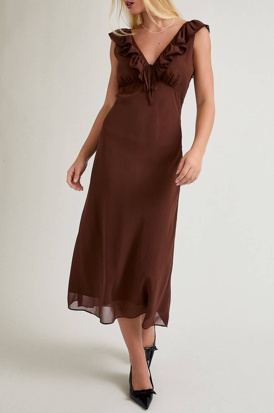 sutton dress - brown