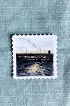 congress ave night bats stamp sticker