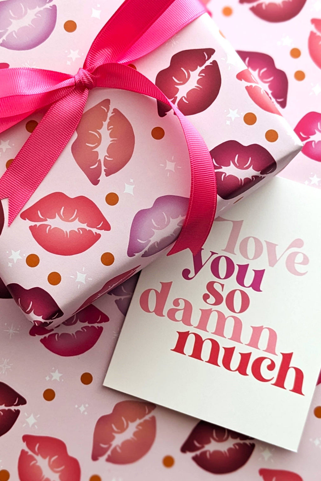 kiss print - wrapping paper (FINAL SALE)