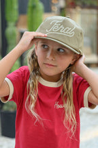 kid's howdy vintage ringer - red