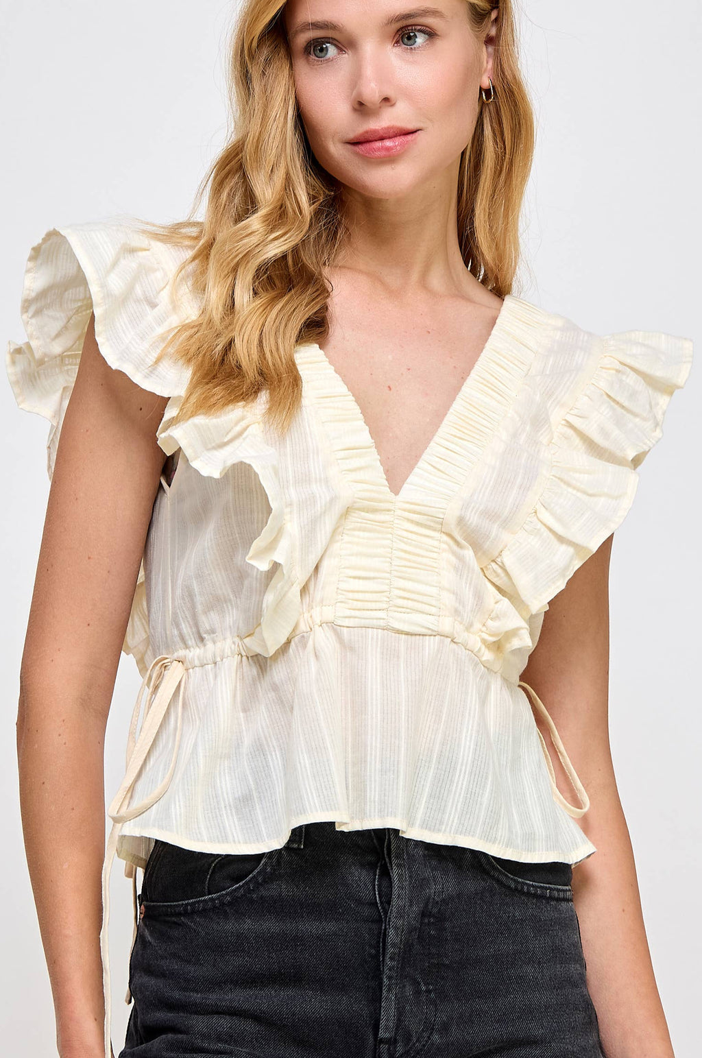 soleil top - cream (FINAL SALE)