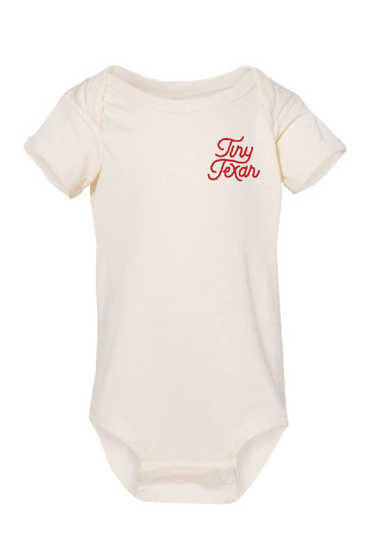 kid's onesie tiny texan - cream