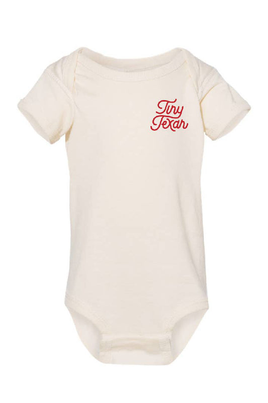 kid's onesie tiny texan - cream