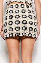 stevie skirt - black & ecru (FINAL SALE)