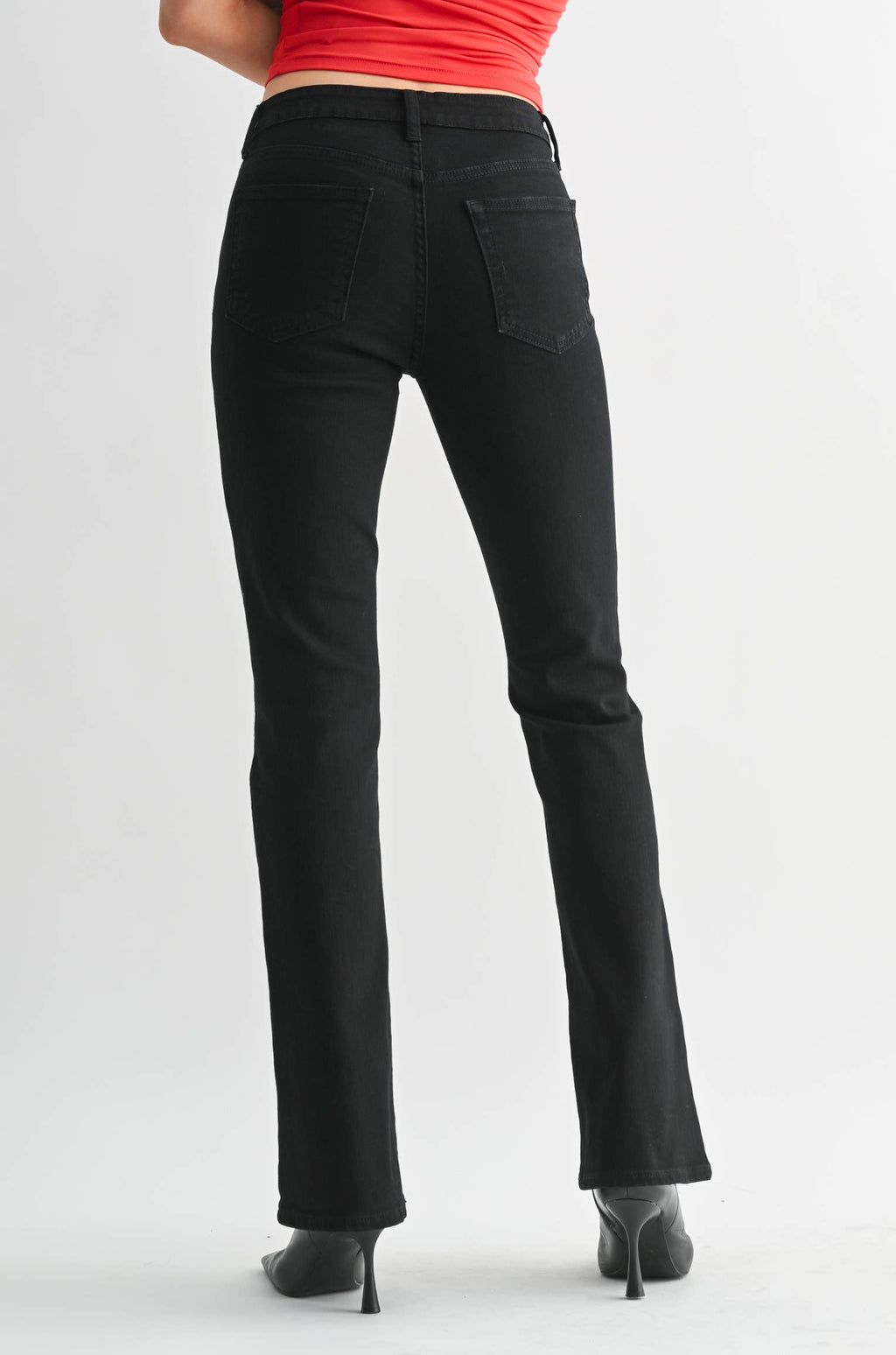 emma bootcut jean - black