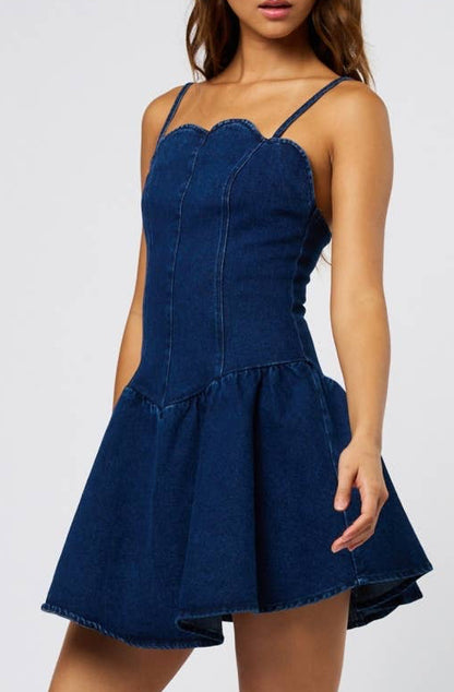 veronica dress - denim