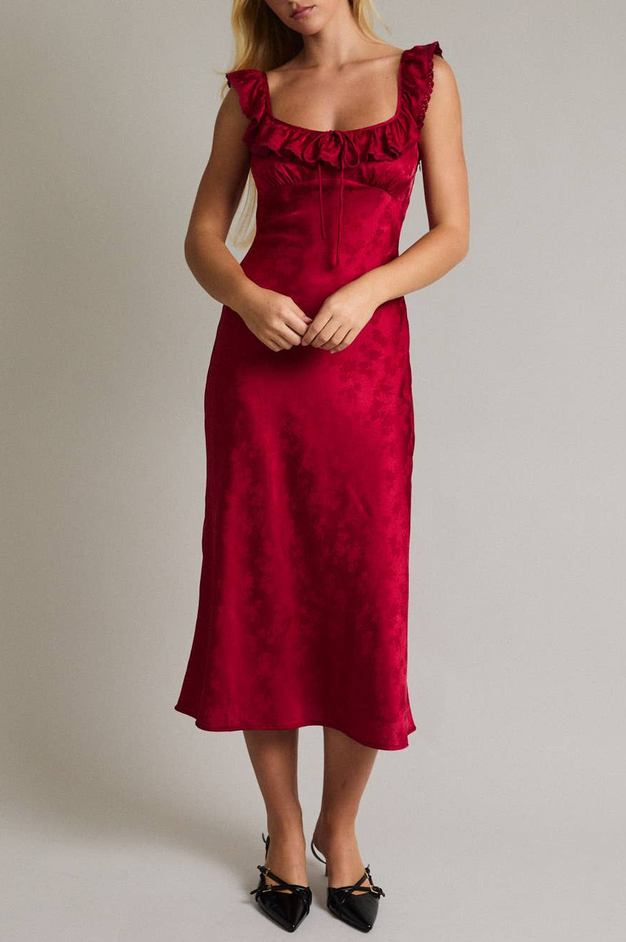 noel dress - ruby red
