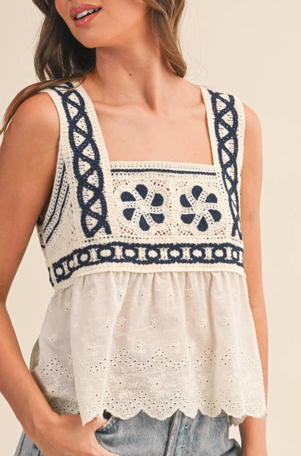 finley tank - cream