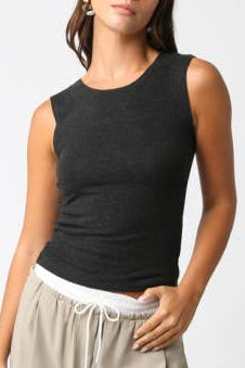 marilyn tank top - charcoal