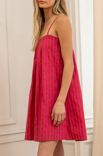 briley dress - pink stripe
