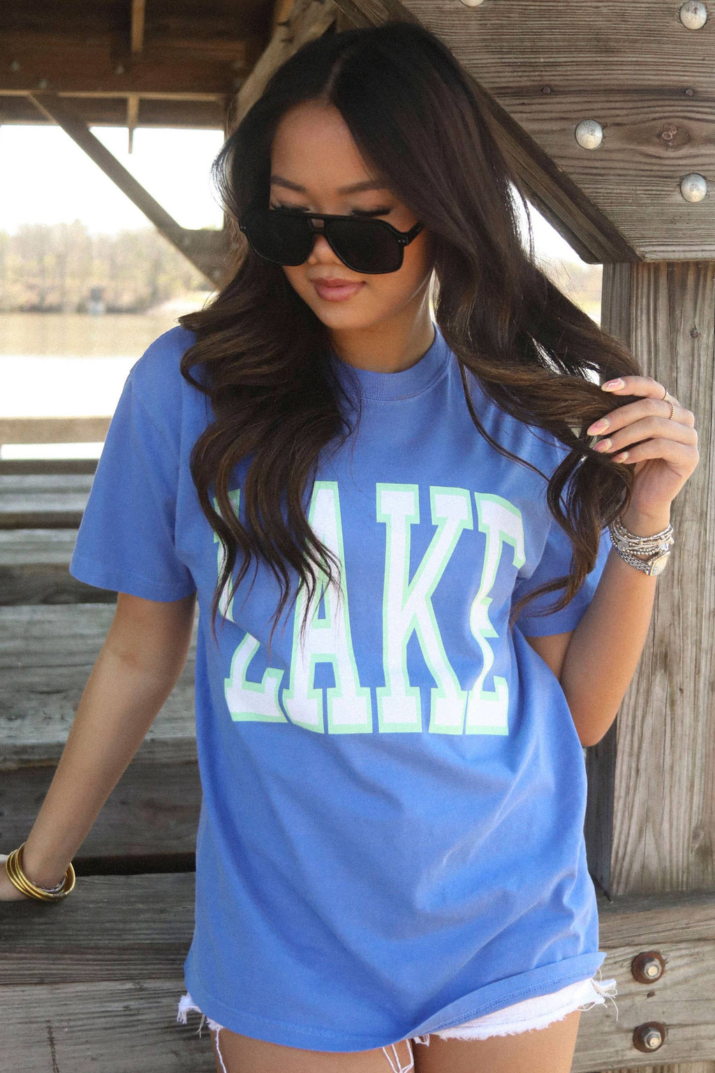 classic lake tee - blue (FINAL SALE)